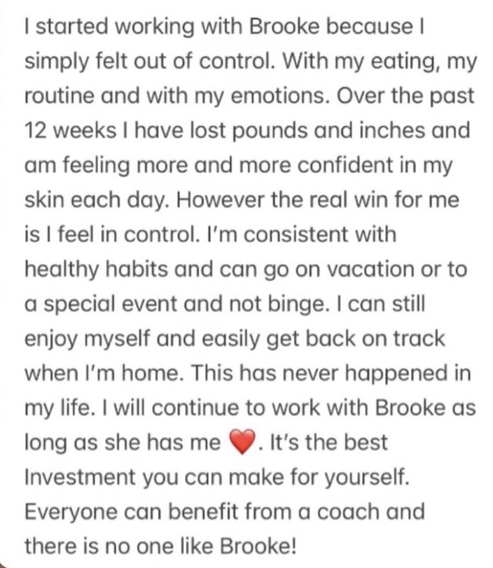 Client message describing greater control, consistency, and confidence